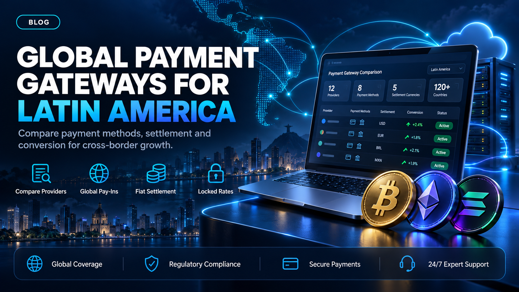 Global payment gateway providers for a Latin American business
