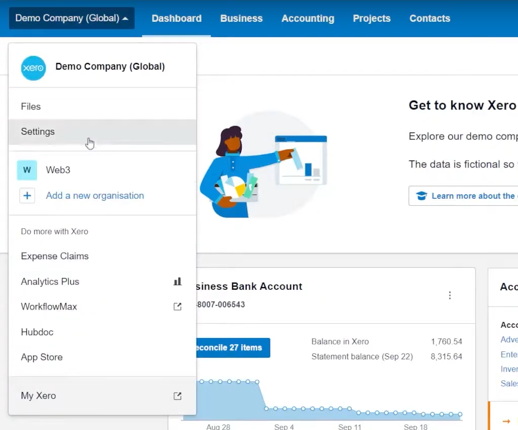 xero invoice step1
