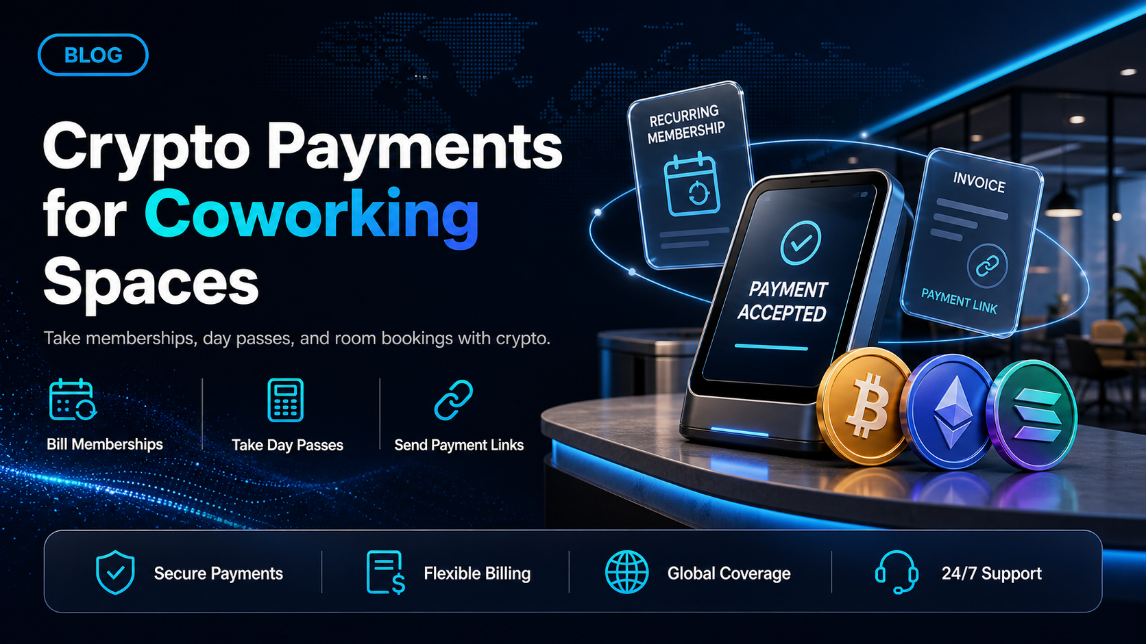 Crypto payment gateway for coworking spaces in 2026