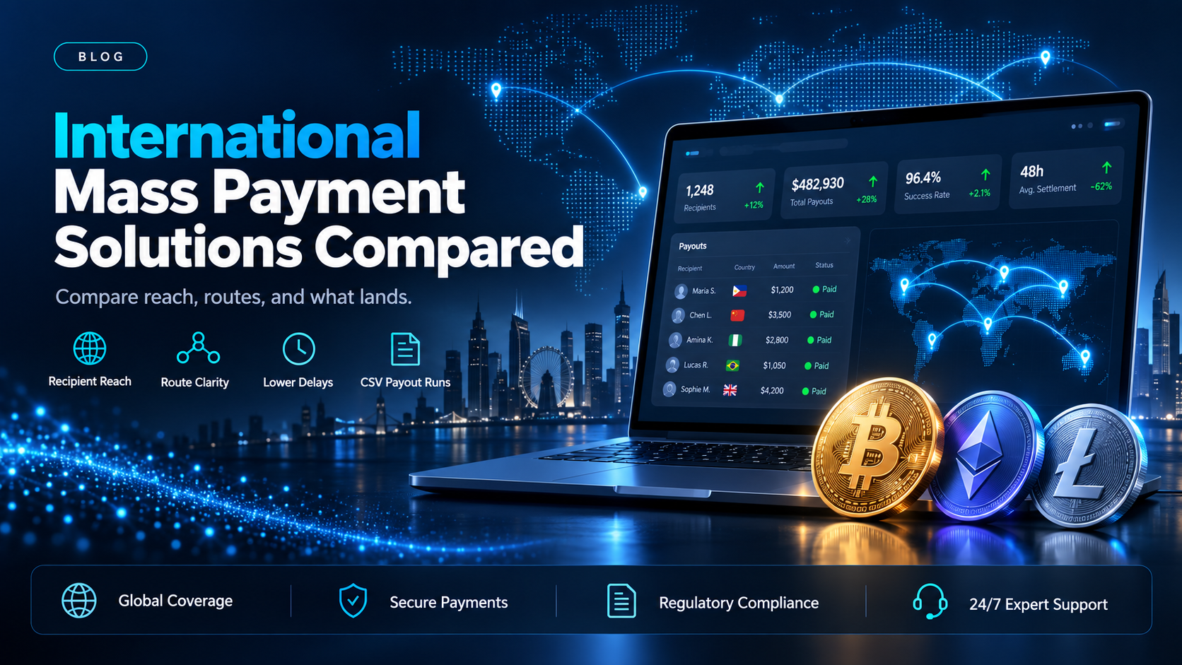 International mass payment solutions compared