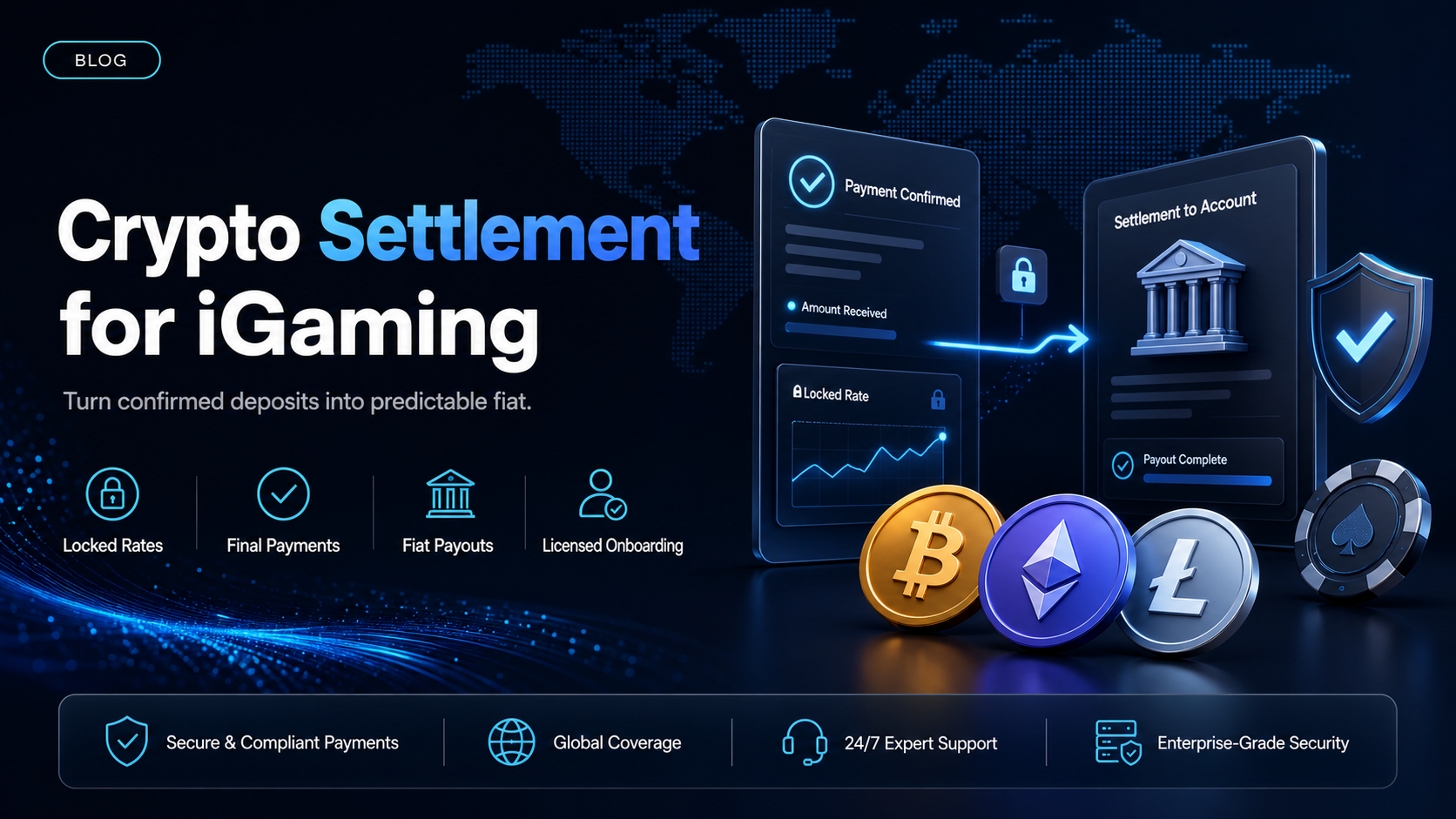 Crypto merchant settlement for iGaming: stablecoins or crypto to fiat