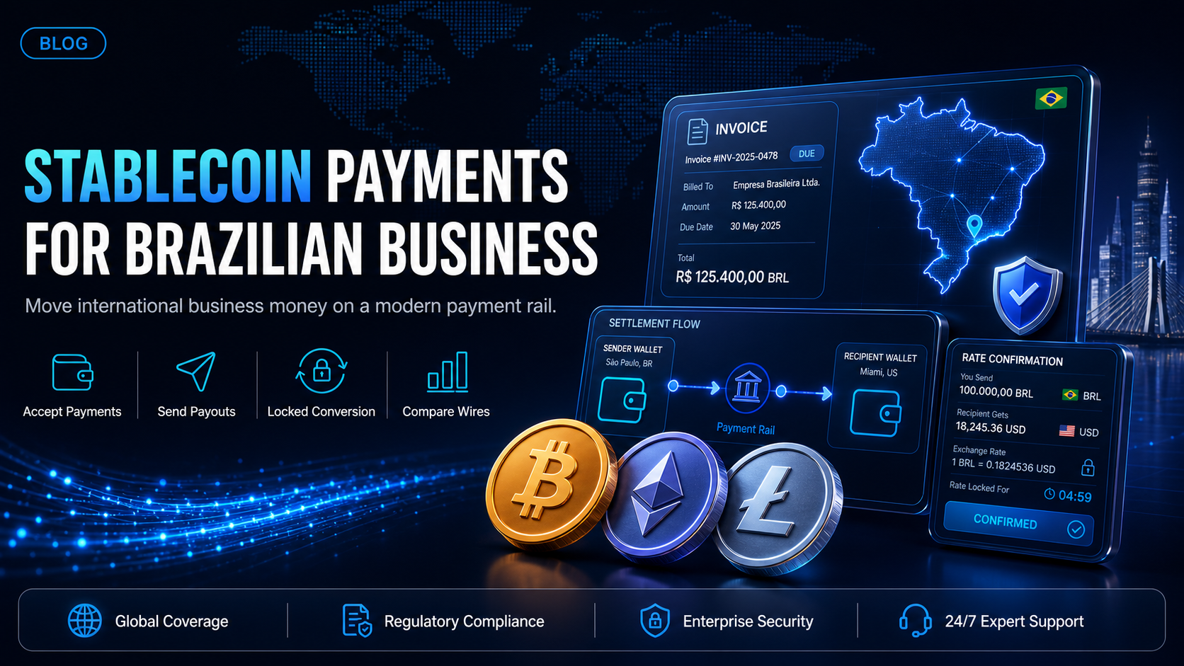 Stablecoin payments for a Brazilian business that moves money