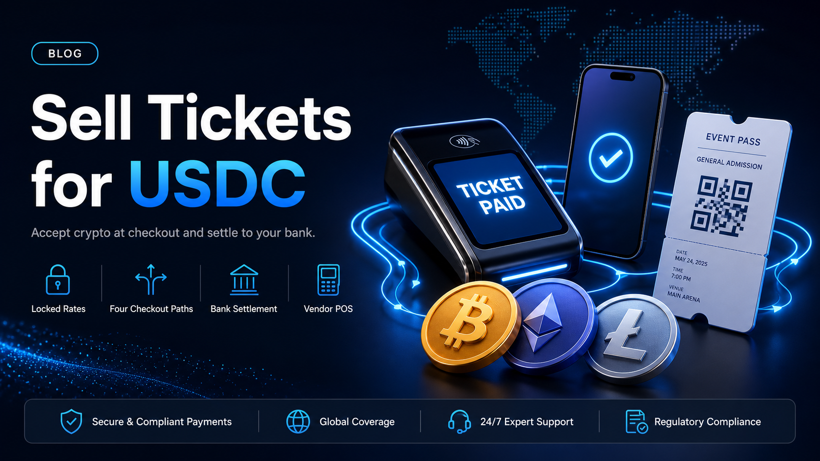 How to sell tickets for USDC