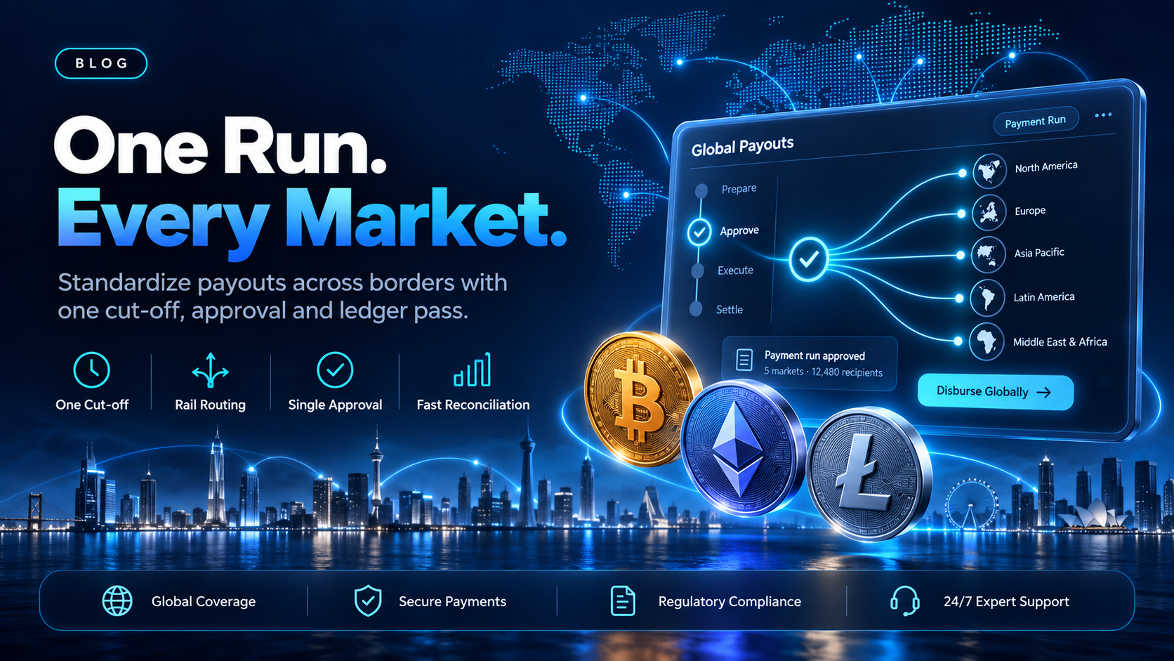 Global mass payouts: one payment run across many markets