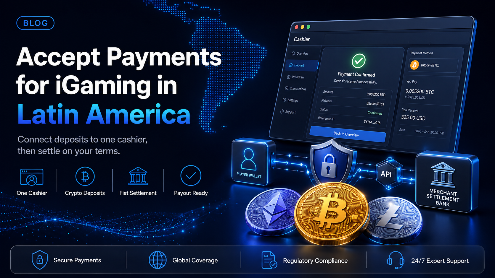 Accept payments for an iGaming platform in Latin America