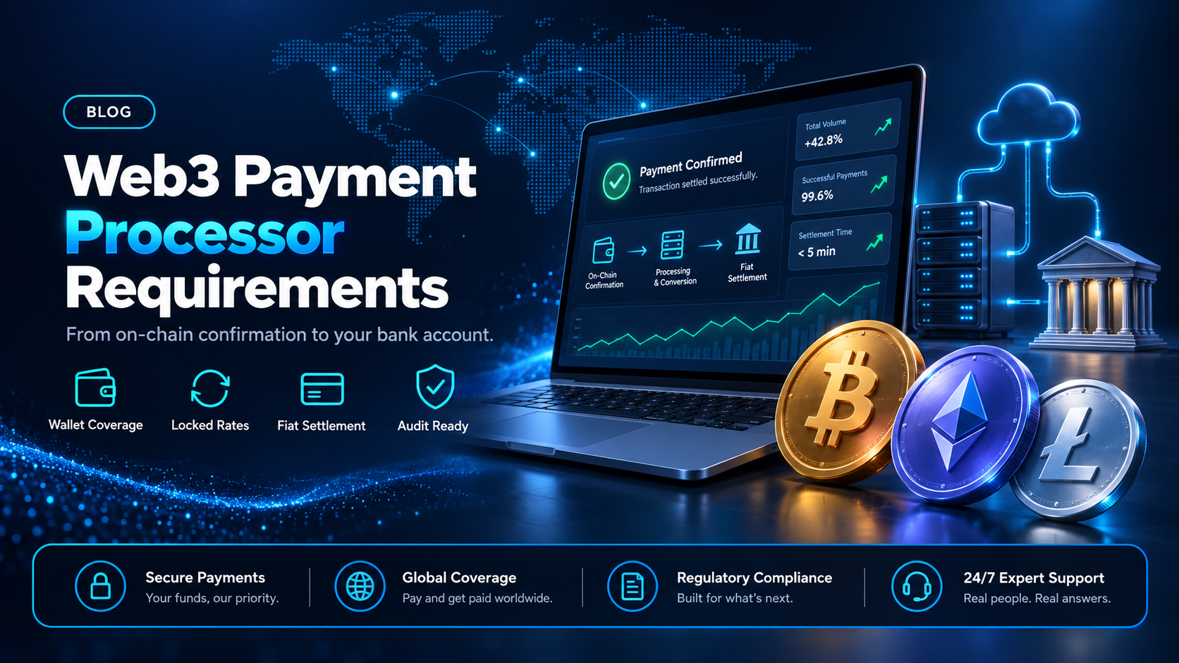 Web3 payment processor requirements for a business