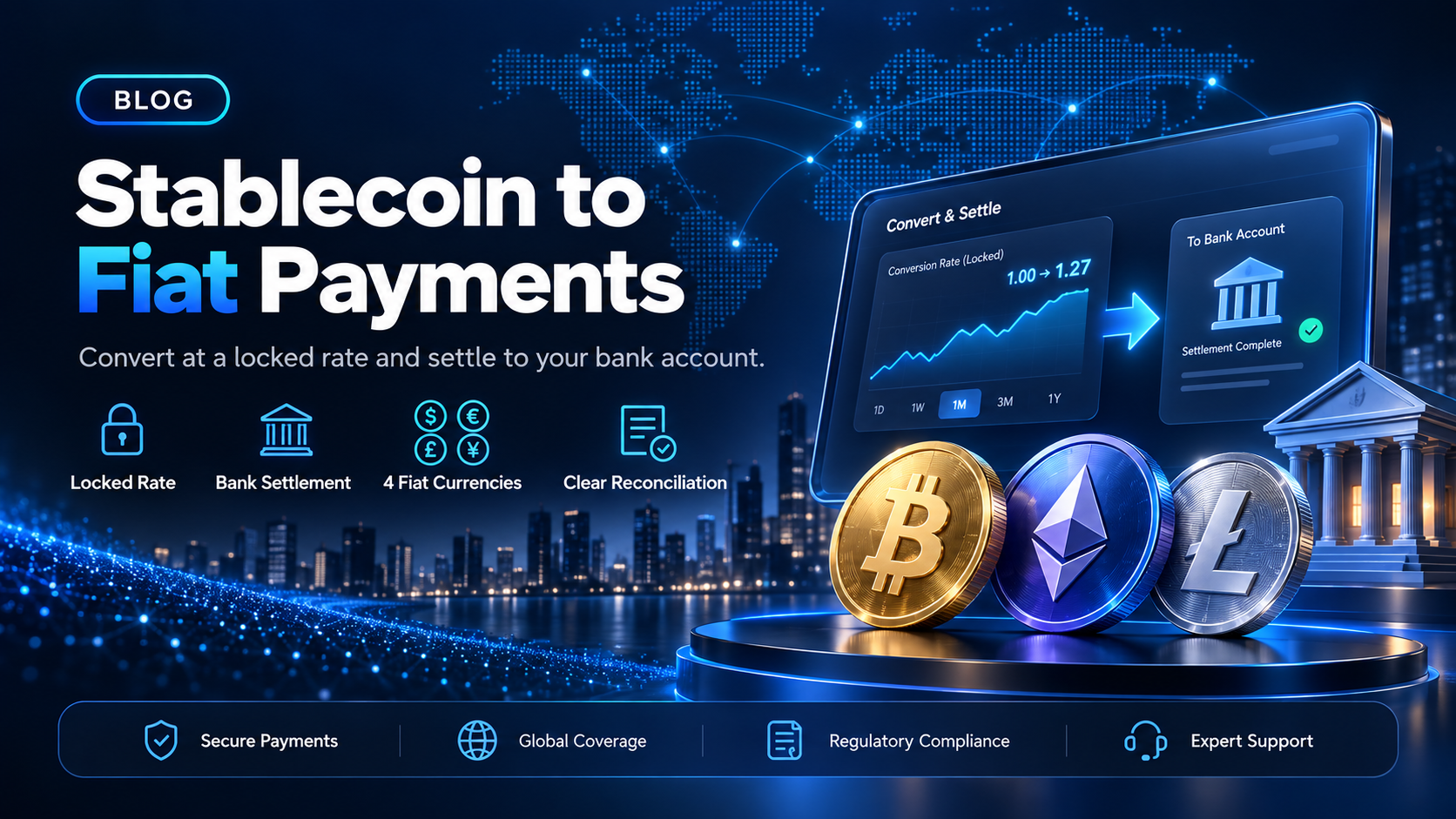 Stablecoin to fiat payments: conversion and settlement