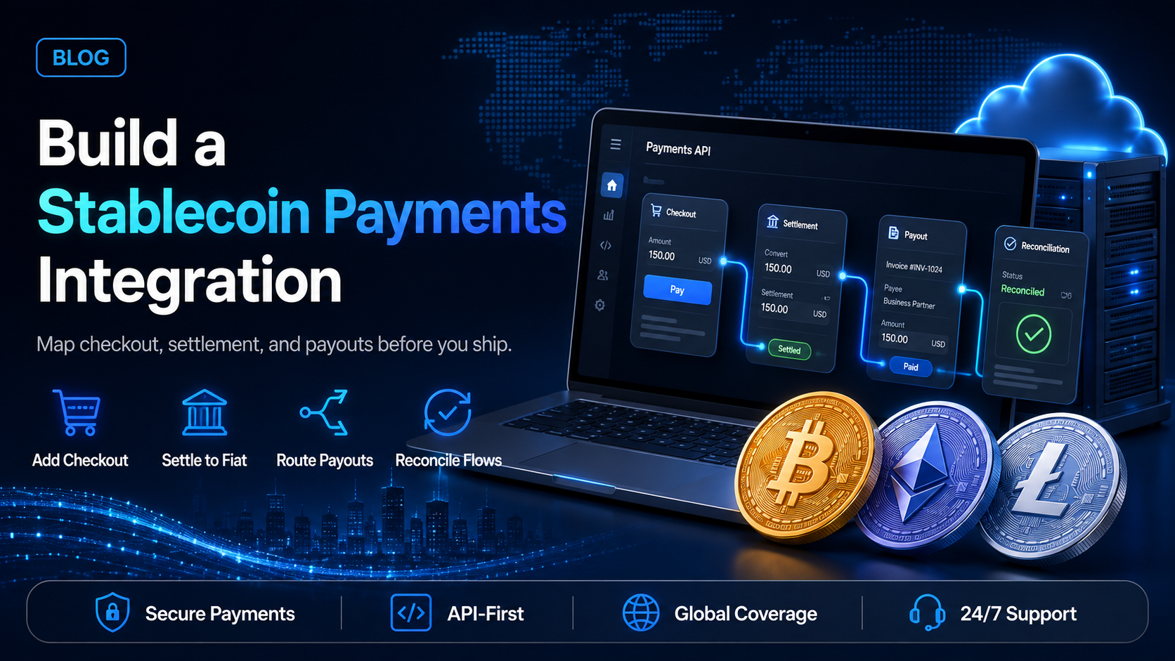 Technical requirements for a stablecoin payments integration