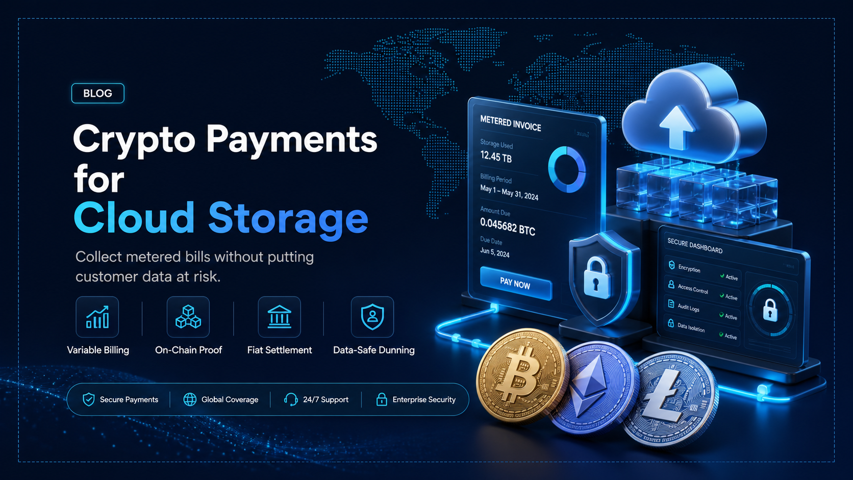 Crypto payment gateway for cloud storage providers