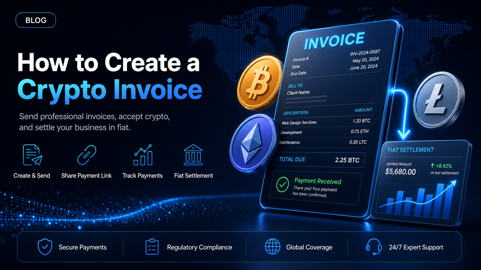 How to create a crypto invoice and get paid in stablecoins or crypto