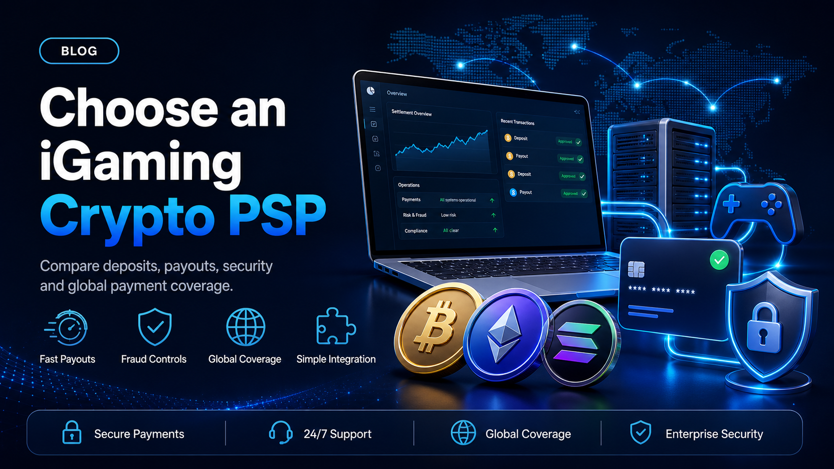 iGaming payment service provider for stablecoins or crypto
