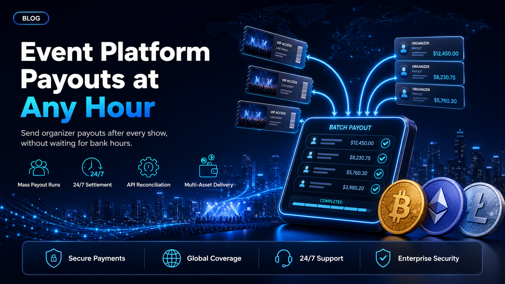 Event ticketing platforms: stablecoins or crypto payouts