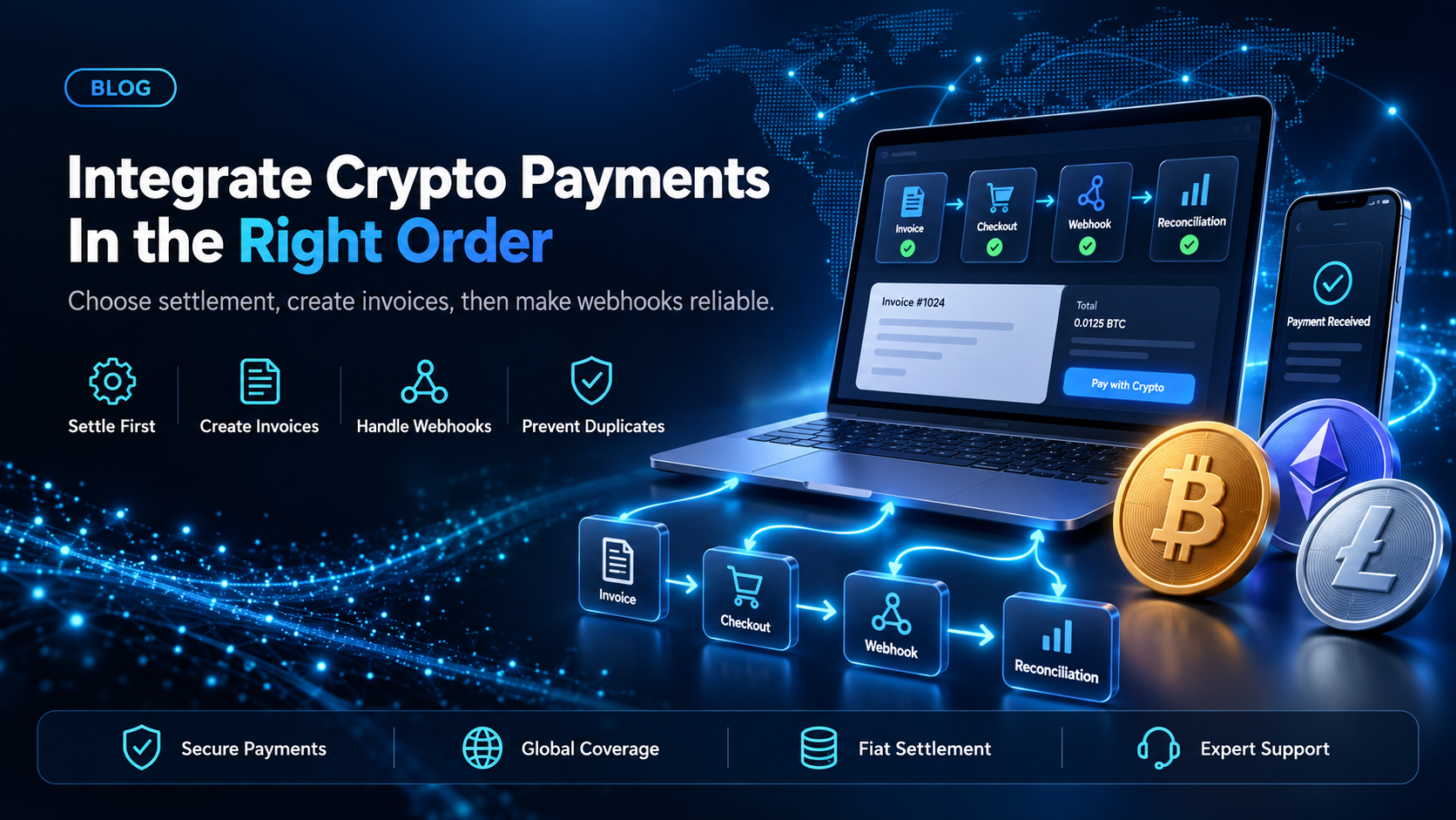 Integrate crypto payments: the build order that avoids rework