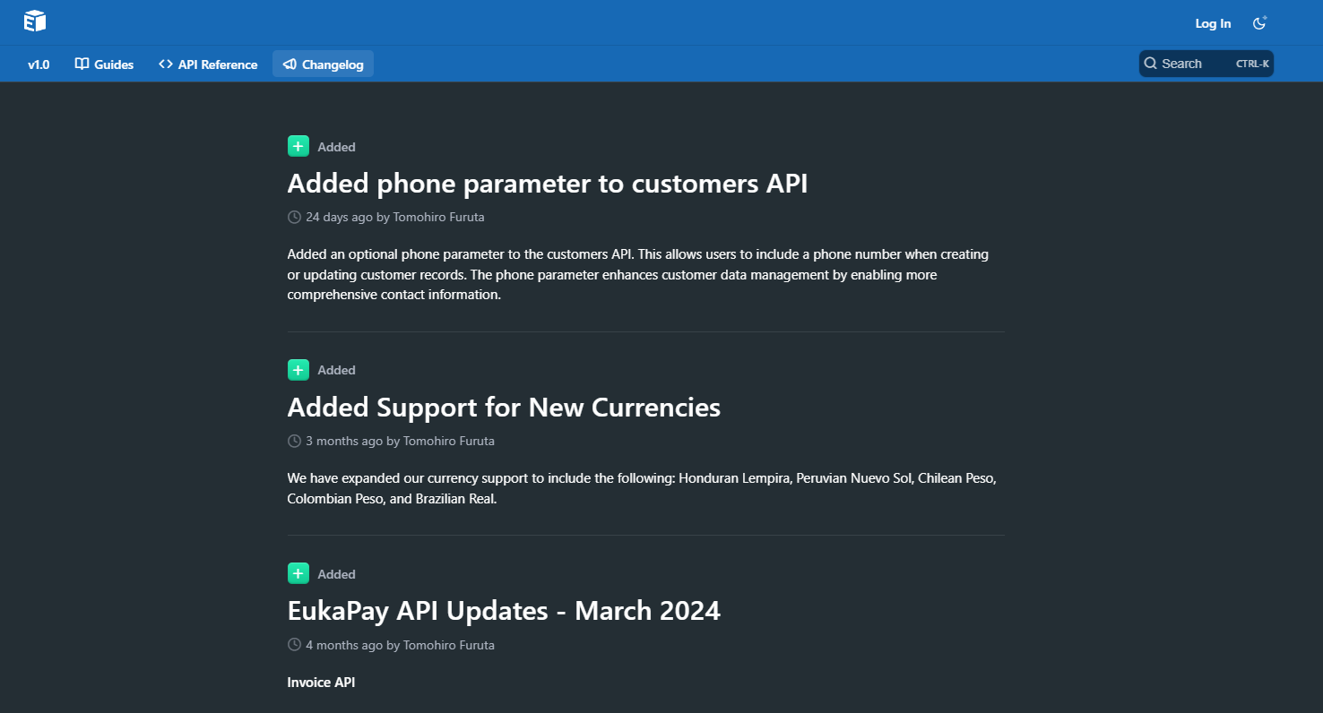 changelog