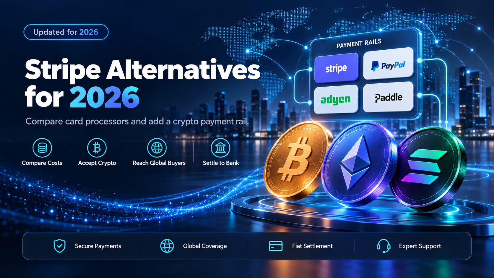 Stripe alternatives in 2026: the options compared, including a crypto rail