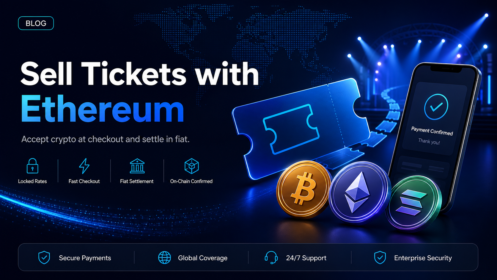 How to sell tickets for Ethereum