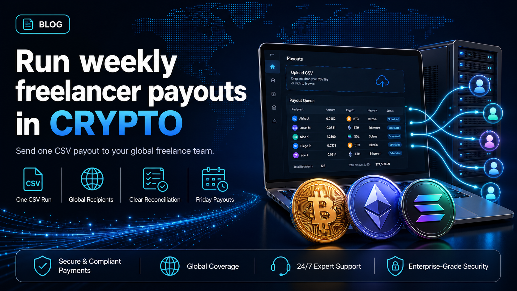 How to run weekly freelancer payouts in stablecoins or crypto