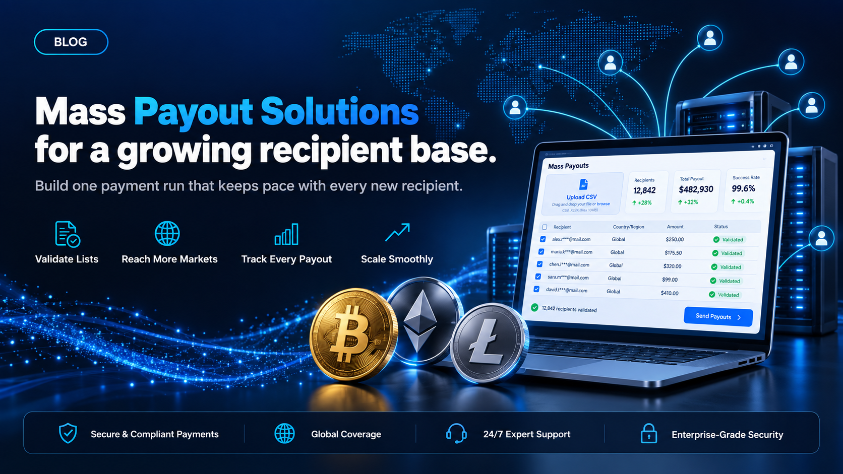 Mass payout solutions for a growing recipient base