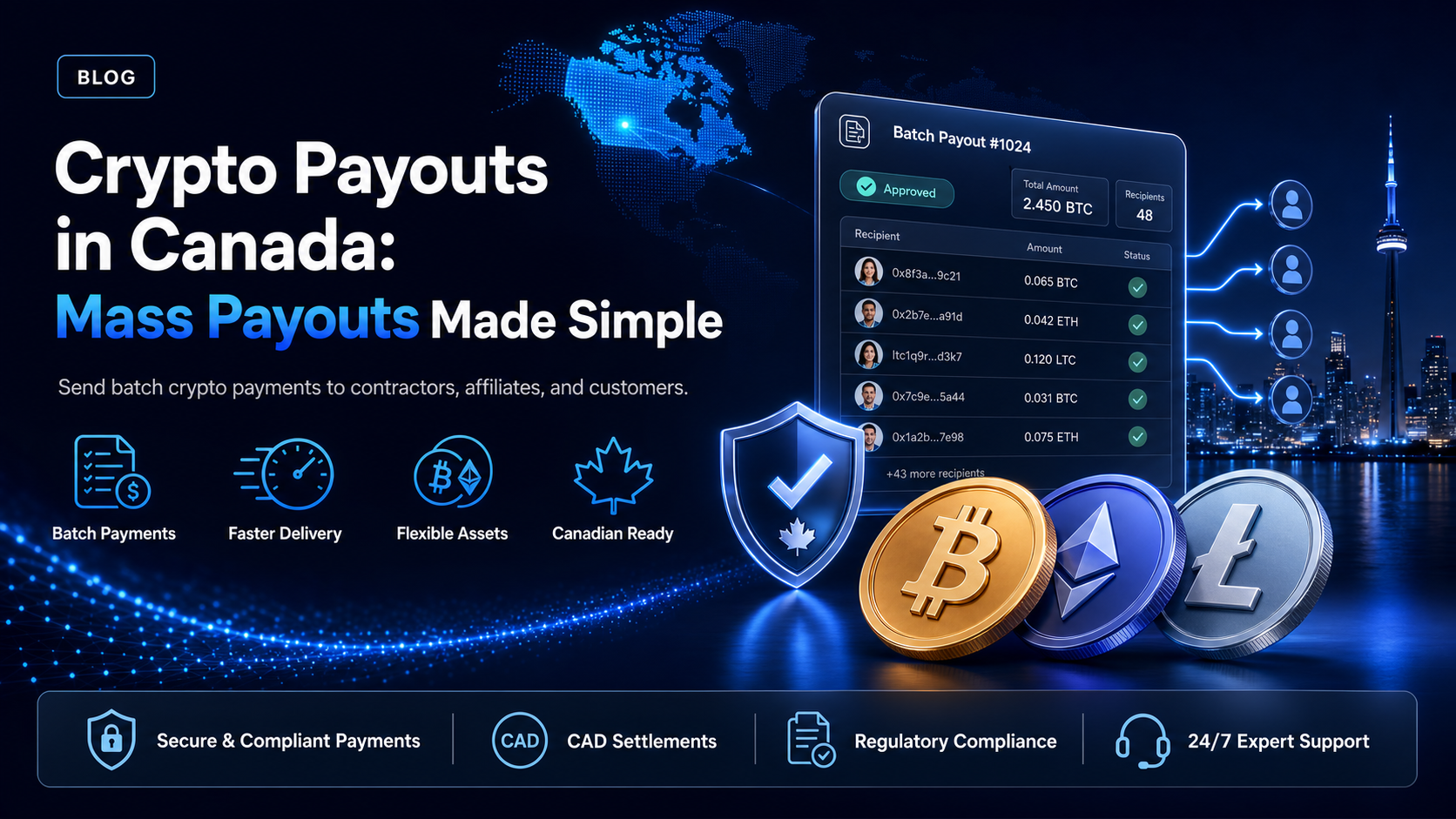 Crypto payouts in Canada: how mass payouts work