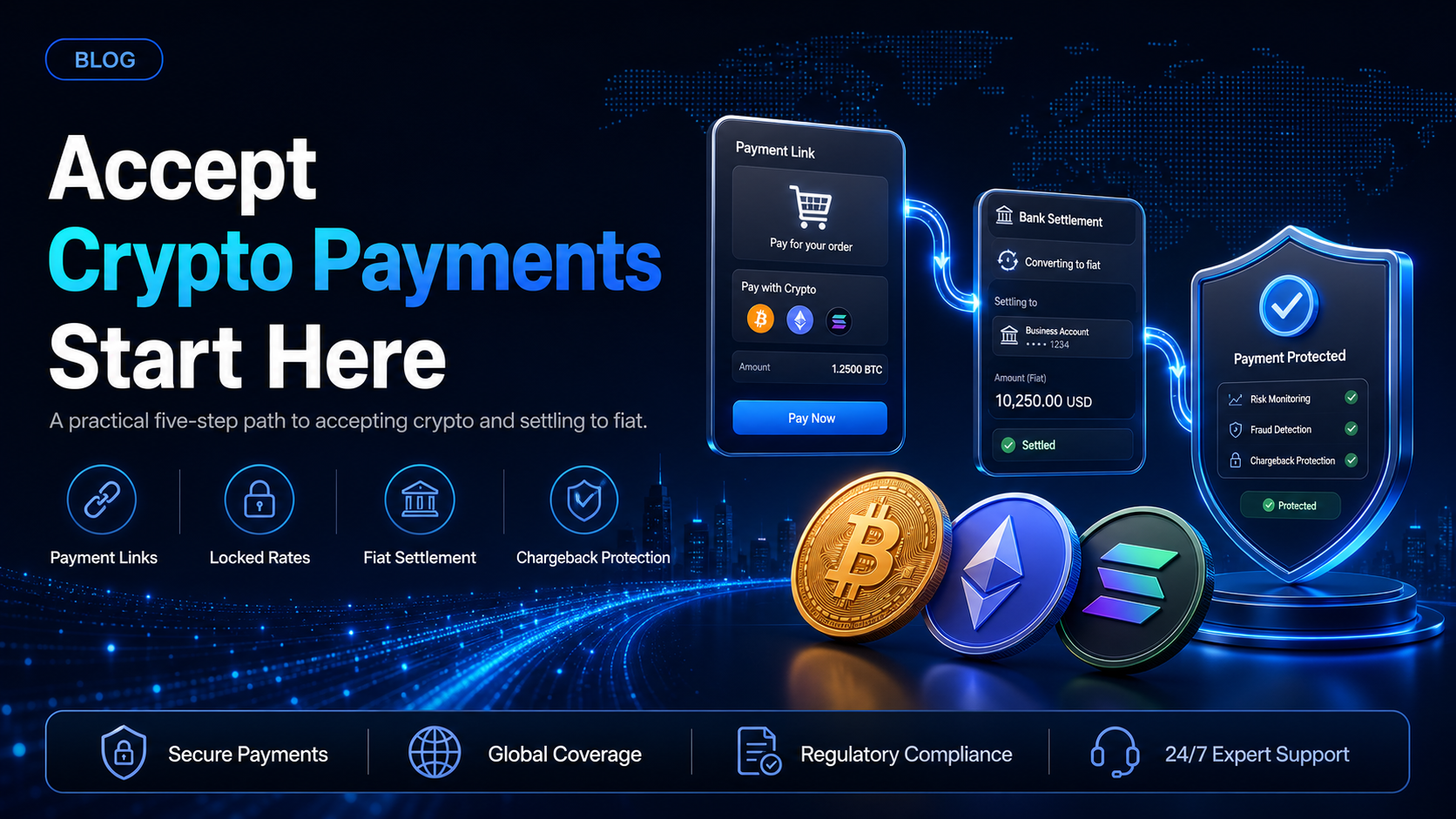 I need guidance on accepting crypto payments: start here