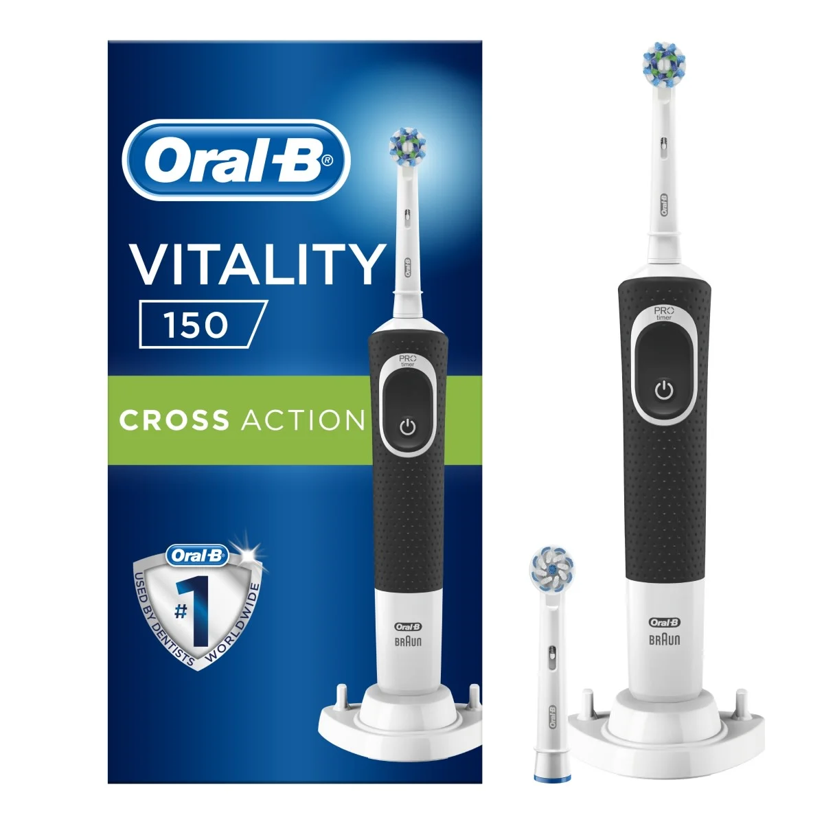 Oral-B Vitality 150 Siyah Şarj Edilebilir Diş Fırçası 