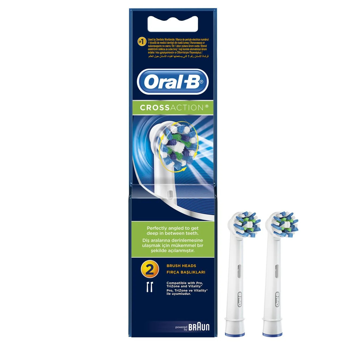Oral-B Crossaction Elektrikli Diş Fırçası İçin Yedek Başlıklar 