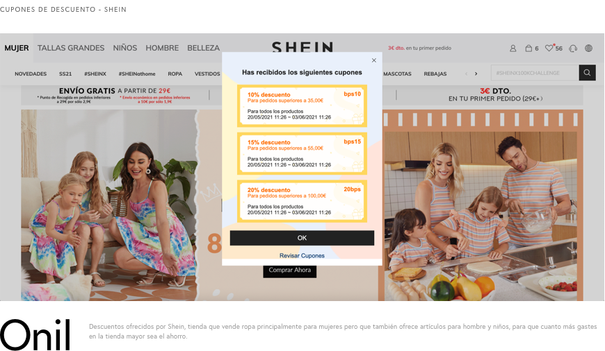 Discounts offered by Shein - Clothing store mainly for women