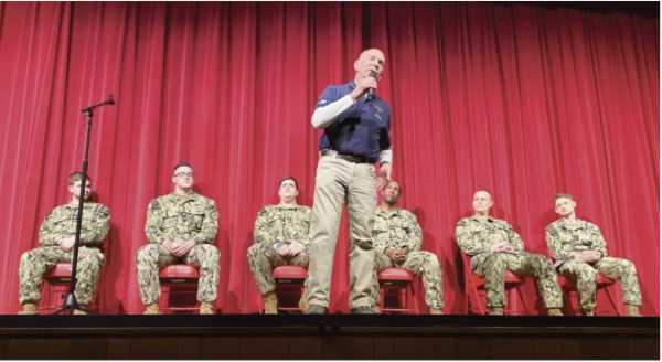 USS Idaho Crew Visits Weiser High School