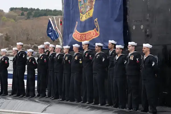 USS Idaho, the U.S. Navy's newest and most advanced nuclear sub, commissioned into service