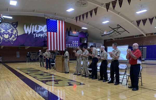 USS IDAHO Crew Visits Kellogg High School
