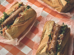 Sausage & Apple Slaw Baguette