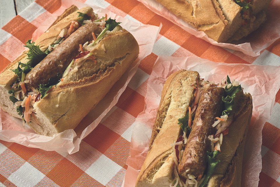 Sausage & Apple Slaw Baguette