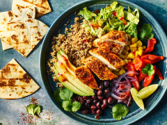 Naked Burrito Bowl with Quorn Meatless ChiQin Fillets 