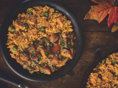 Biryani with Root Vegetable Curry  