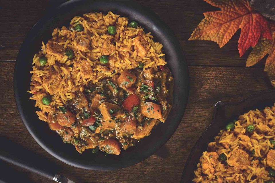 Biryani with Root Vegetable Curry