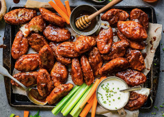 Quorn Hot Honey BBQ ChiQin Wings with Homemade Ranch Dip