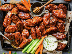 Quorn Hot Honey BBQ ChiQin Wings with Homemade Ranch Dip