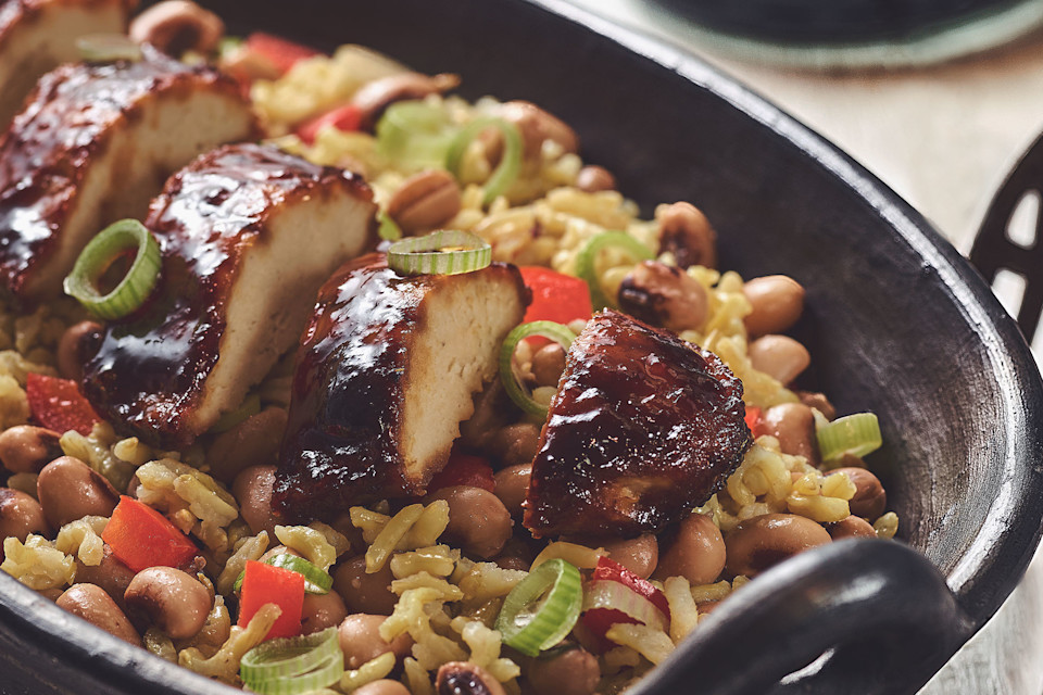 Jerk Fillets with Rice & Peas