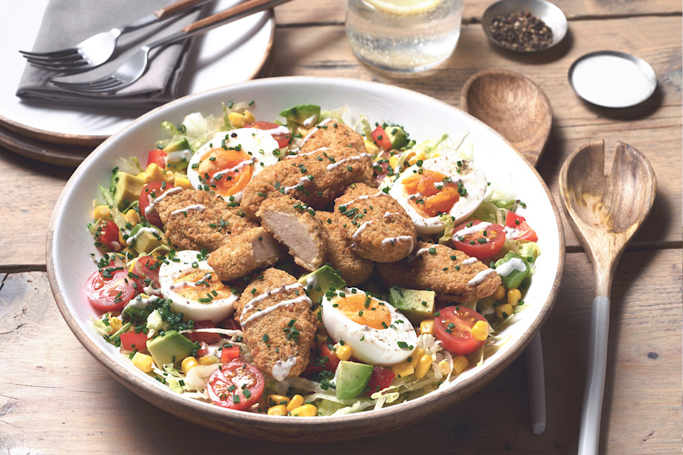 Cobb Salad with Boneless Wings