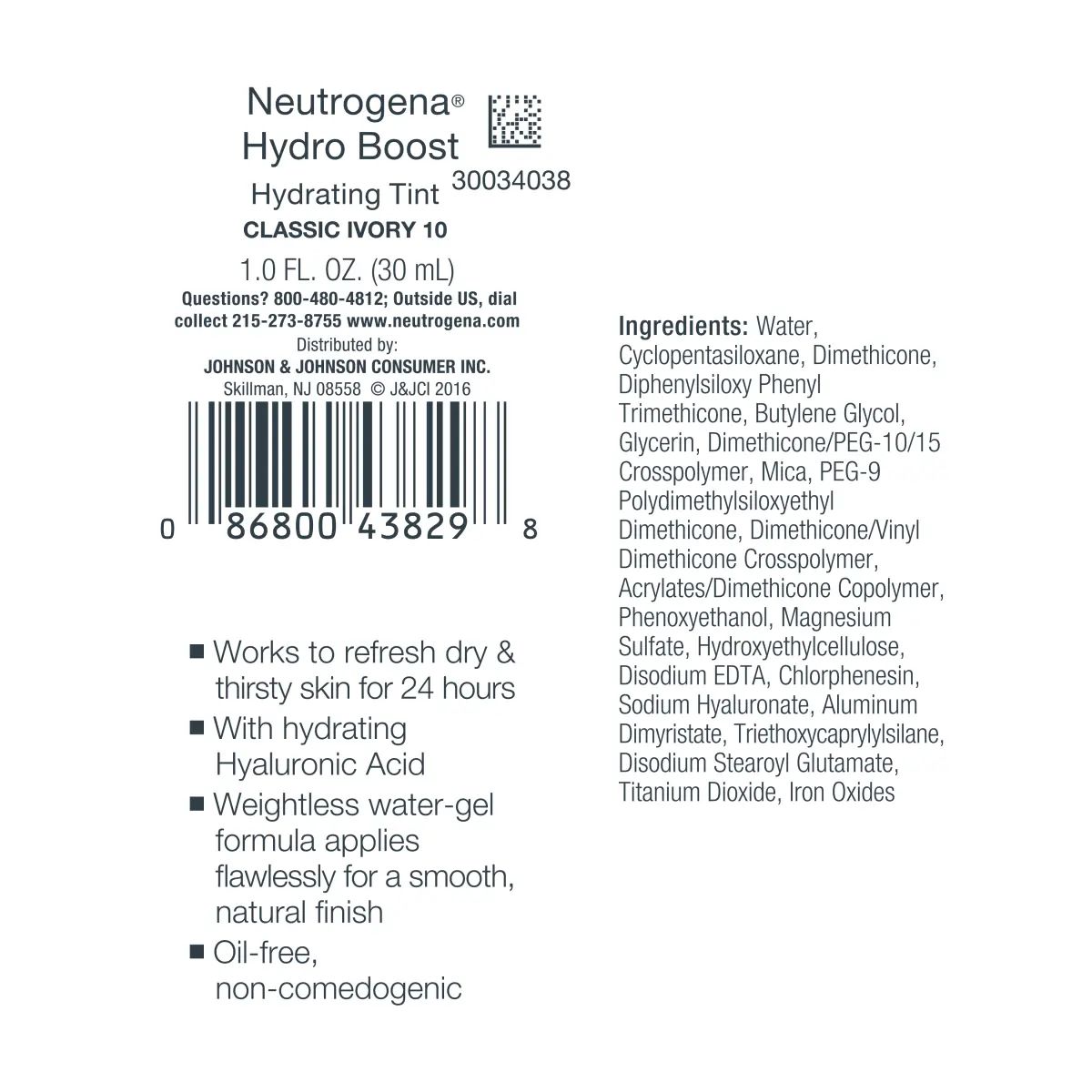 NTG_086800438298_Hydro_Boost_Hydrating_Tint_10_Classic_Ivory_1oz_Drug_Fact_DF.webp