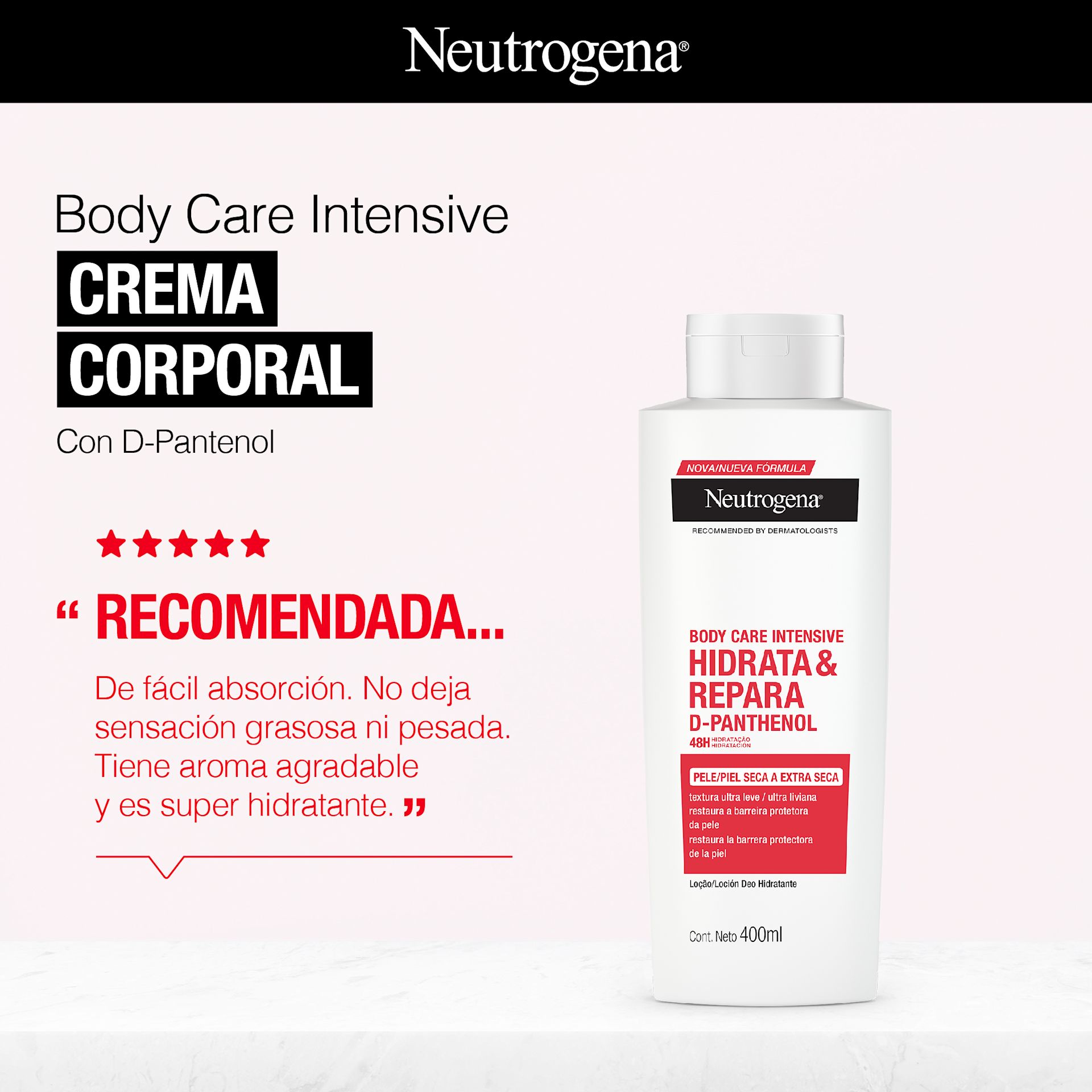 Body Care Intensive CREMA CORPORAL Con D-Pantenol "RECOMENDADA..."