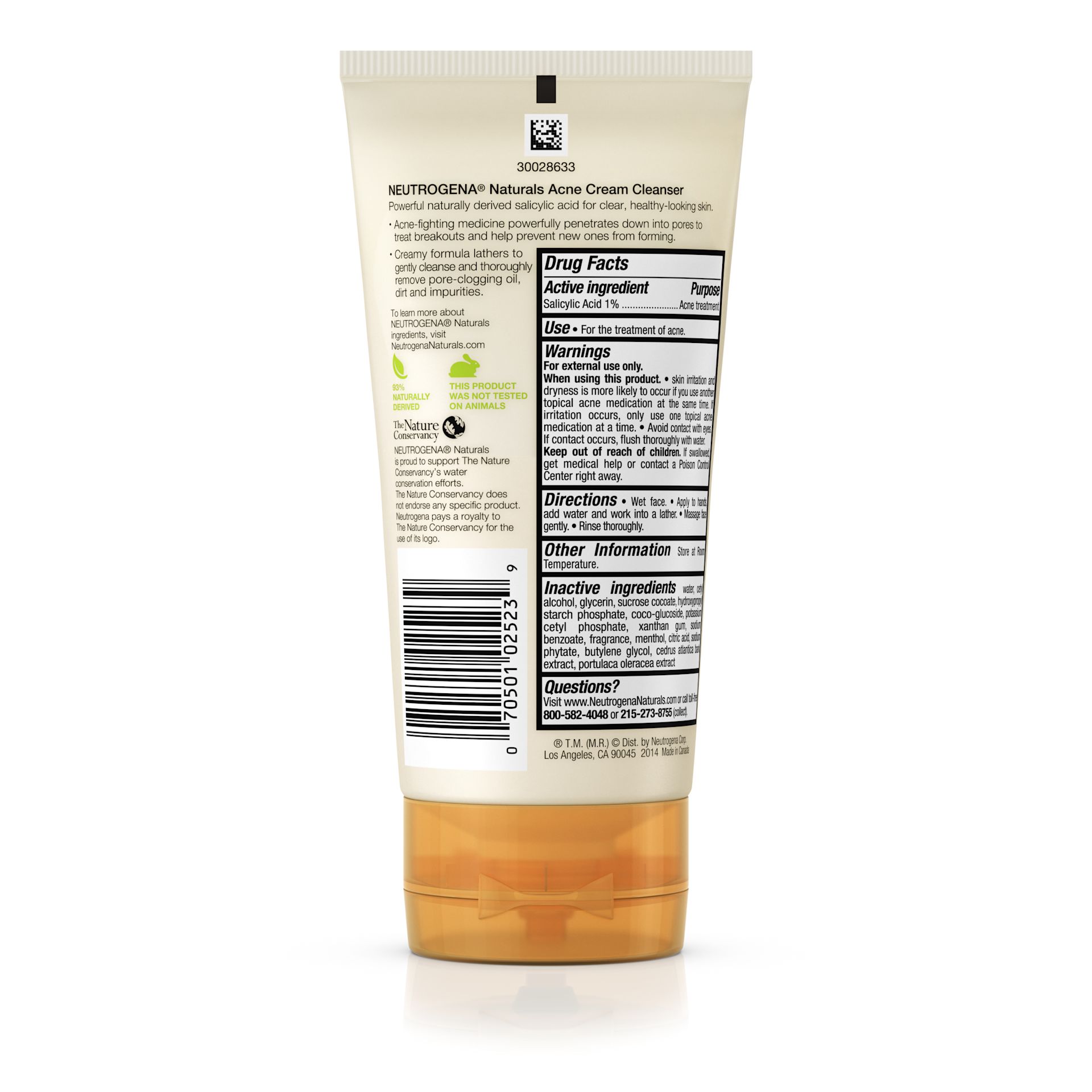 Neutrogena&reg; Naturals Acne Cream Cleanser