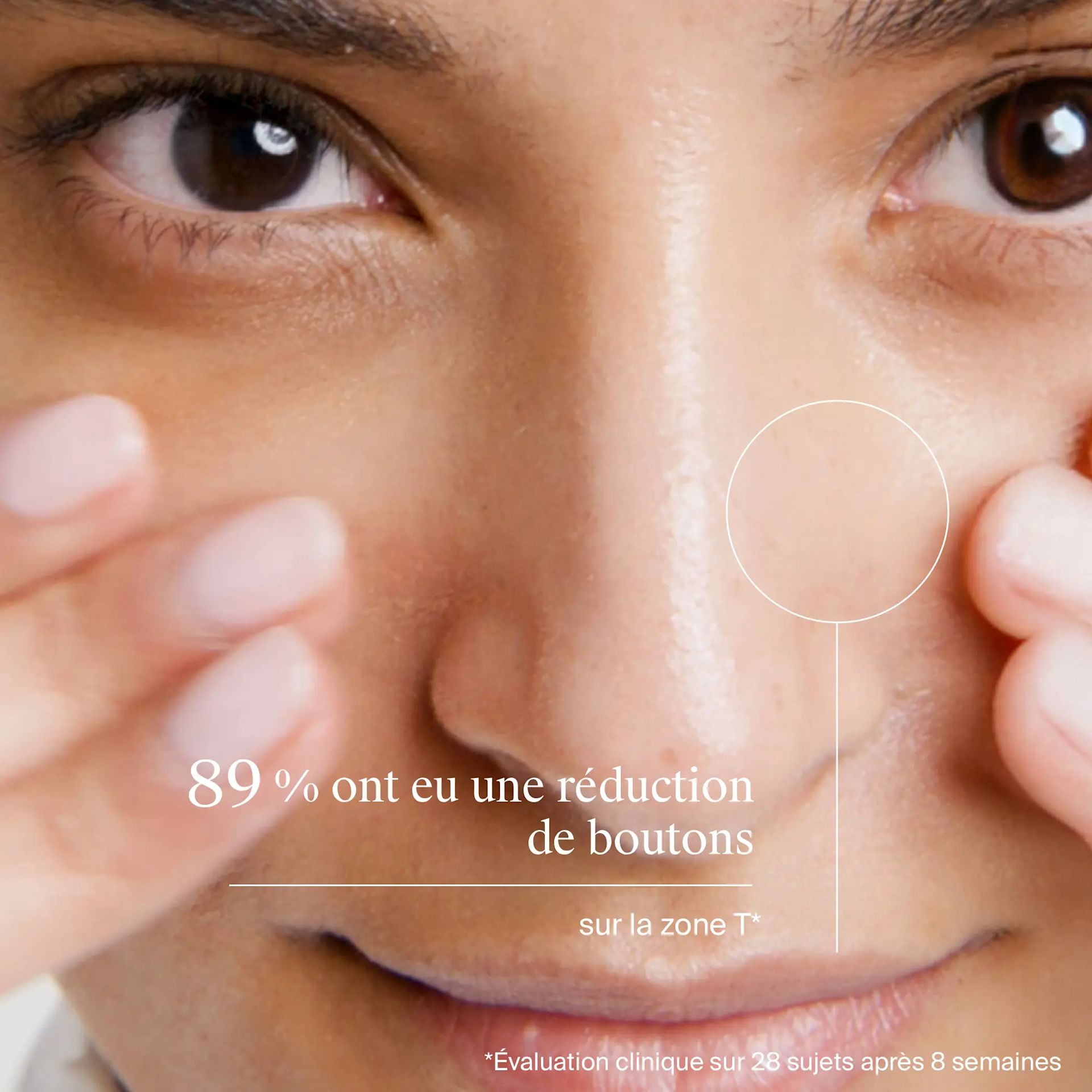 Anti-boutons : 2-en-1 nettoyant et masque