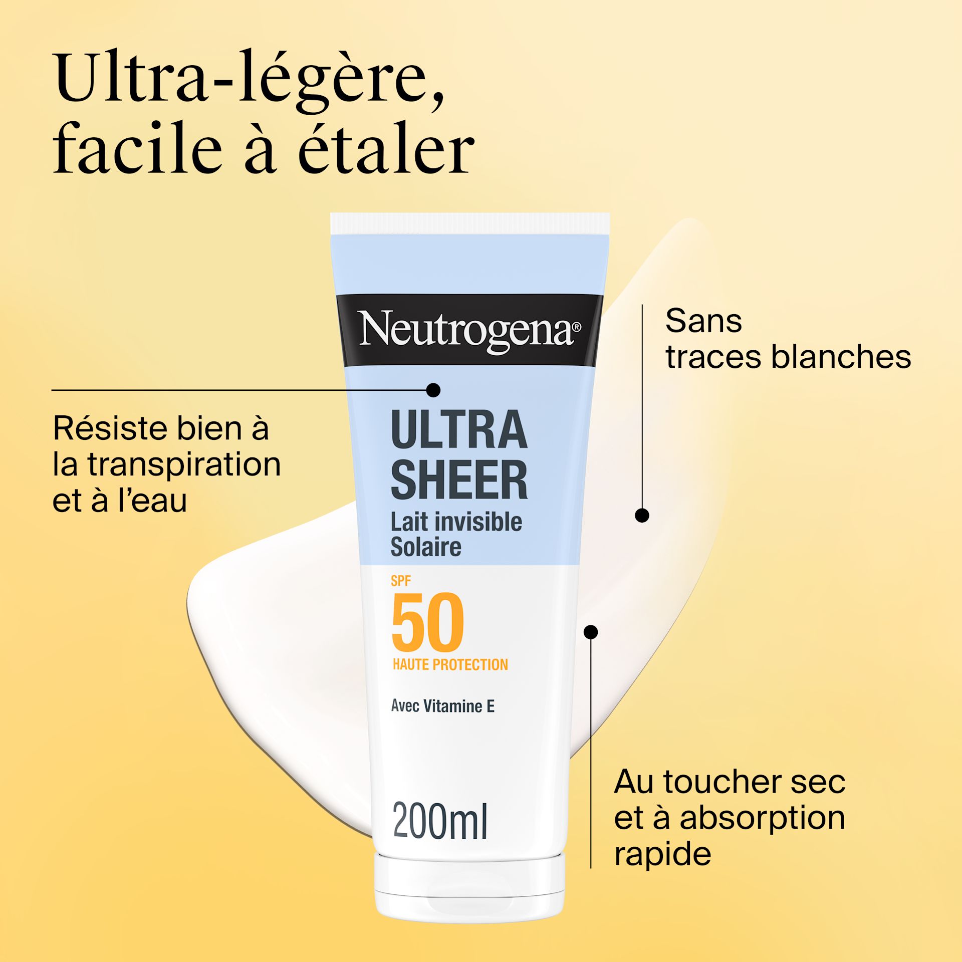 NTG EMEA FR 3574661875446 NTG ULTRA SHEER LAIT CORPS INVISIBLE HYDRATANT SPF50 200ML SI02 THUMB