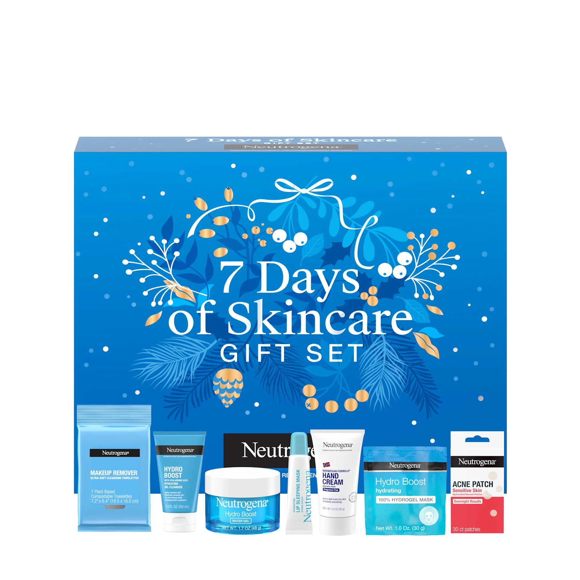 Neutrogena 7 Days of Skincare Front of Packaging with Products out of box