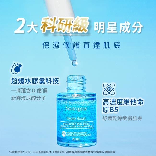 露得清水活保濕玻尿酸B5修護精華 - 特別推薦 - Image 2 - neutrogena.com.tw - zh-Hant-TW
