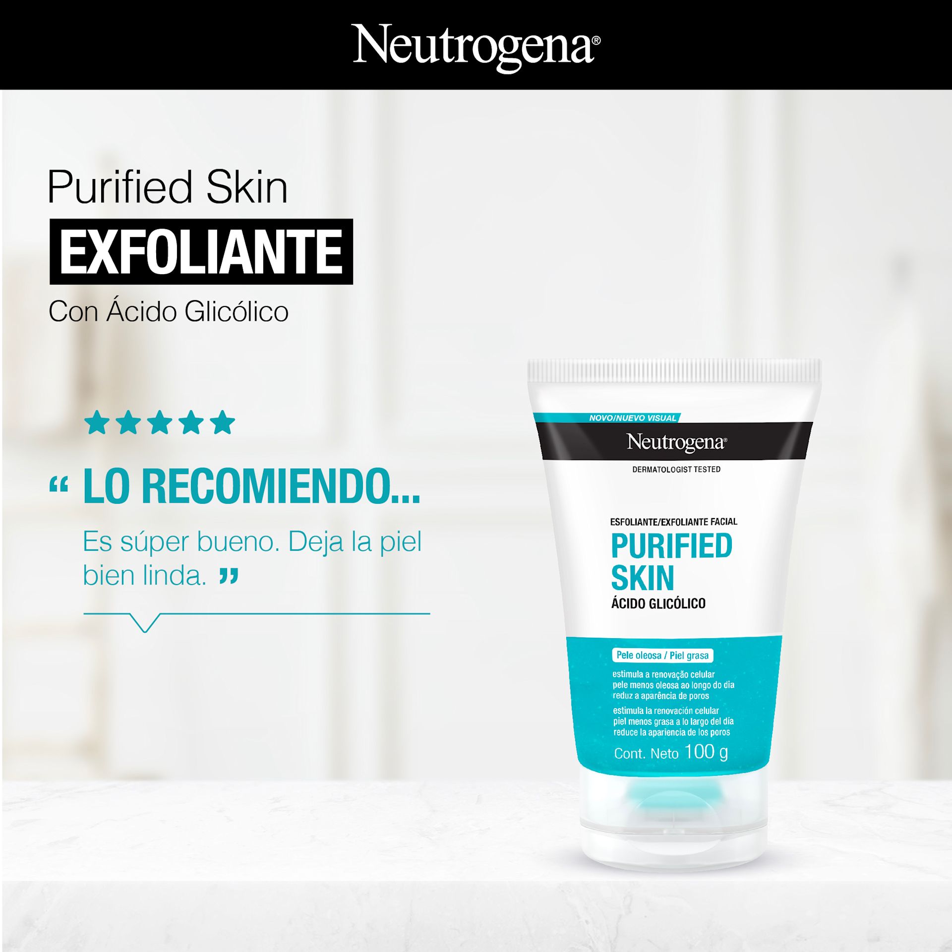Exfoliante NEUTROGENA® PURIFIED SKIN® x100g - Image 4 - Neutrogena - es-AR