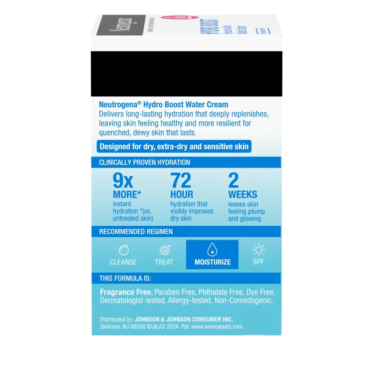 Neutrogena® Hydro Boost Hyaluronic Acid Water Cream Fragrance Free Facial Moisturizer 1.7 Fl. Oz, left side pack