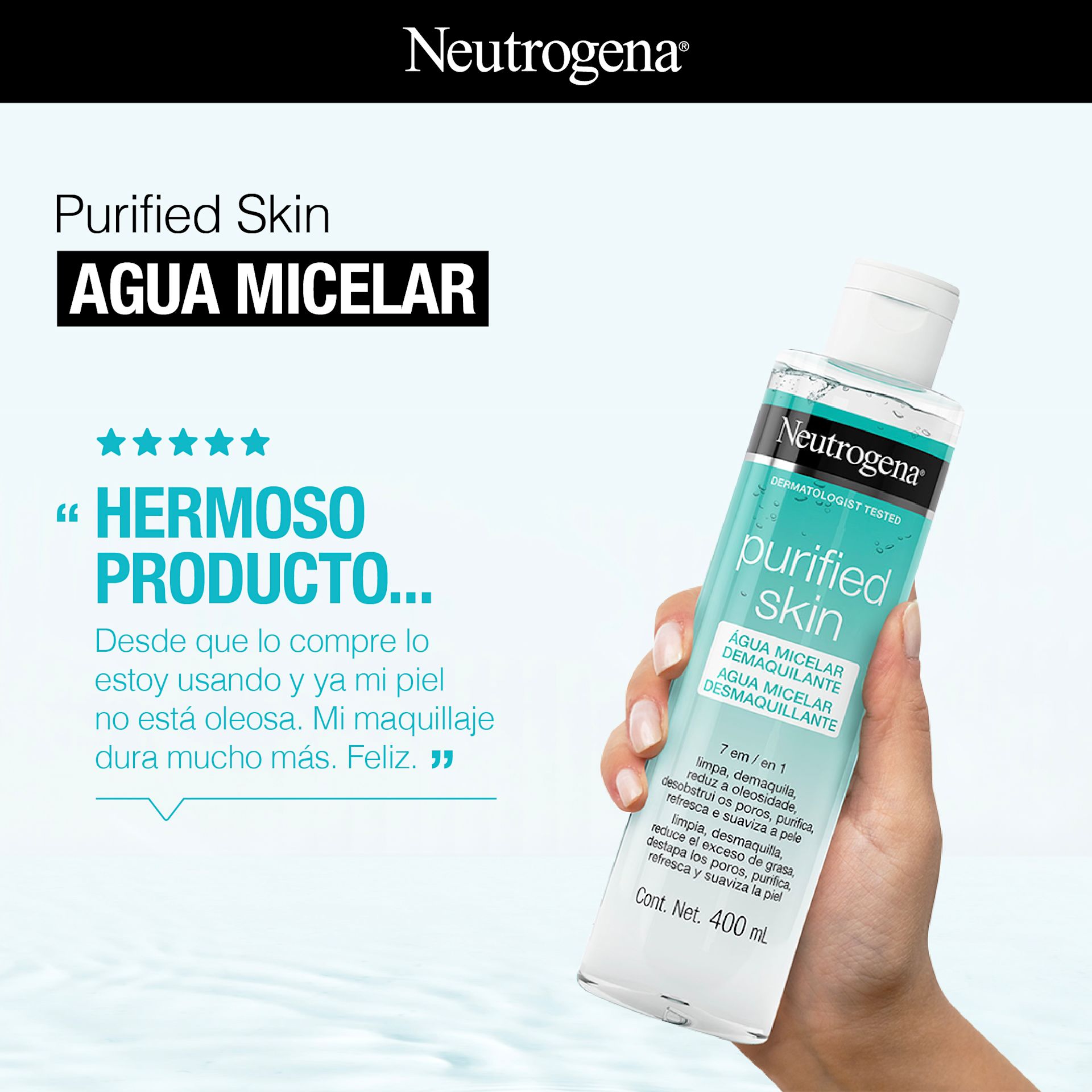 NEUTROGENA® PURIFIED SKIN® Agua Micelar 7 en 1 - Image 5 - Neutrogena - es-AR