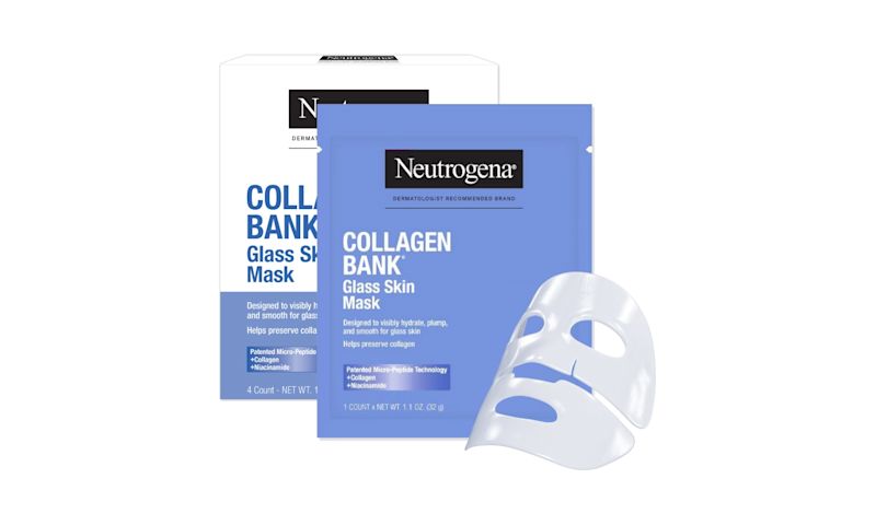 Neutrogena® Collagen Bank® Glass Skin Face Mask Fragrance and Fragrance Free Front of Pack
